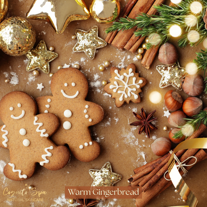 Flavours of Christmas Cognito Spa Flavour Warm gingerbread with images of gingerbread people with christmas decorations 